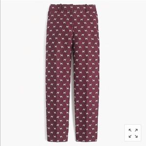 NWT! PETITE CROPPED TERRIER PRINT PANT